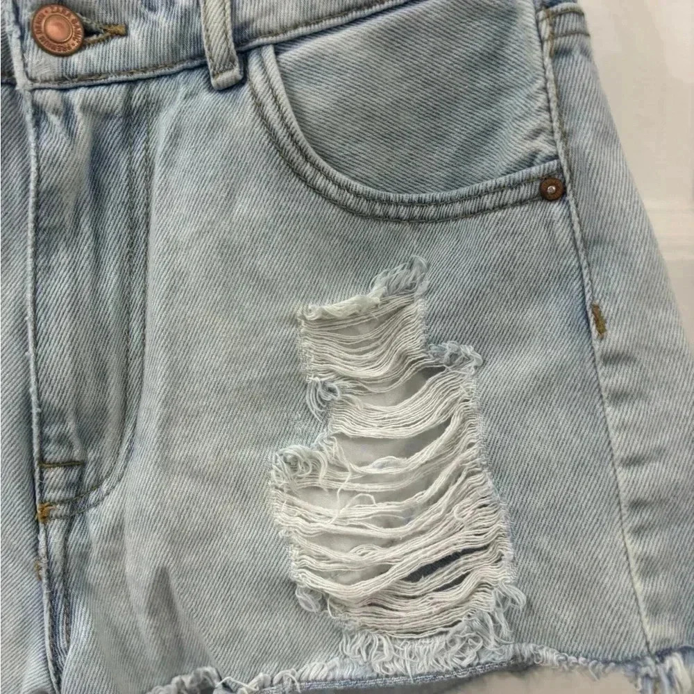 Zara Basic High Rise Light Denim Jeans Sz 4 - Picture 11 of 14